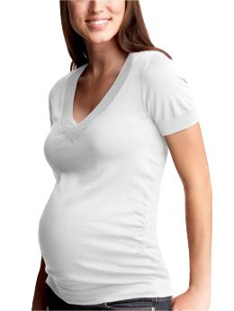 GapMaternity: Short-sleeved cashmere-blend sweater - optic white