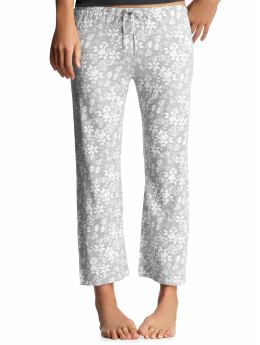 Women: Supersoft floral cropped pants - gray floral