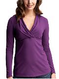 Shawl neck nursing top