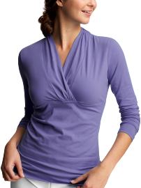 Shawl neck nursing top