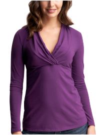 Shawl neck nursing top