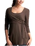 Wrap front nursing top