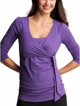 GapMaternity: Wrap front nursing top - purple heath