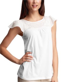 Women's Clothing: Women's Clothing: Embroidered flutter T: Shirts & Tops | Gap Women's Clothing: Women's Clothing: Embroidered flutter T: Shirts & Tops | Gap