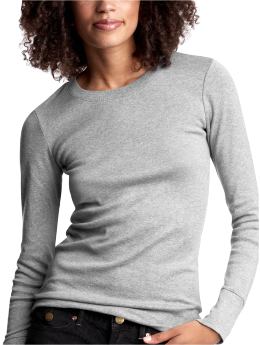 Women: Supersoft crewneck T - heather gray