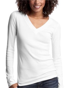 Women: Supersoft V-neck T - optic white