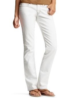 Women: Real straight jeans (white wash) - white