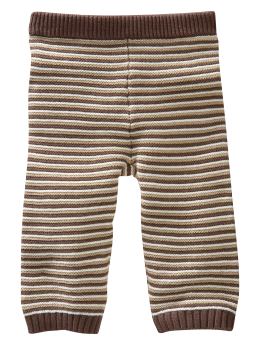 BabyGap: Organic striped sweater pants - brown stripe