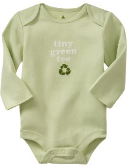 BabyGap: Organic long-sleeved graphic bodysuit - garland green