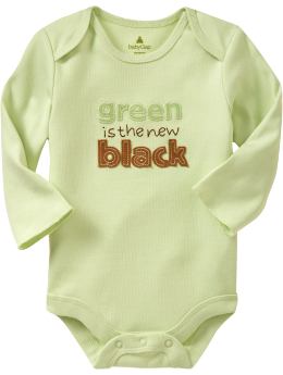 BabyGap: Organic long-sleeved graphic bodysuit - green
