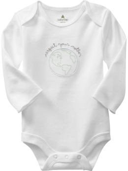 BabyGap: Organic long-sleeved graphic bodysuit - respect mother