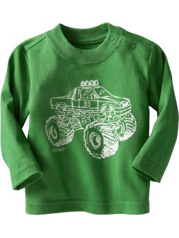 BabyGap: Long-sleeved graphic T - happy green