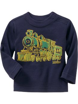 BabyGap: Long-sleeved graphic T - marine blue