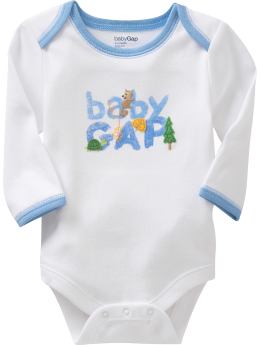 BabyGap: Nature logo graphic bodysuit - blue