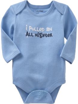 BabyGap: Cheeky word graphic bodysuit - blue