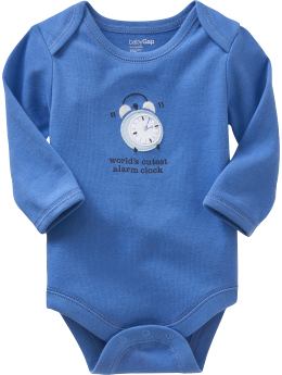 BabyGap: Cheeky word graphic bodysuit - regatta blue