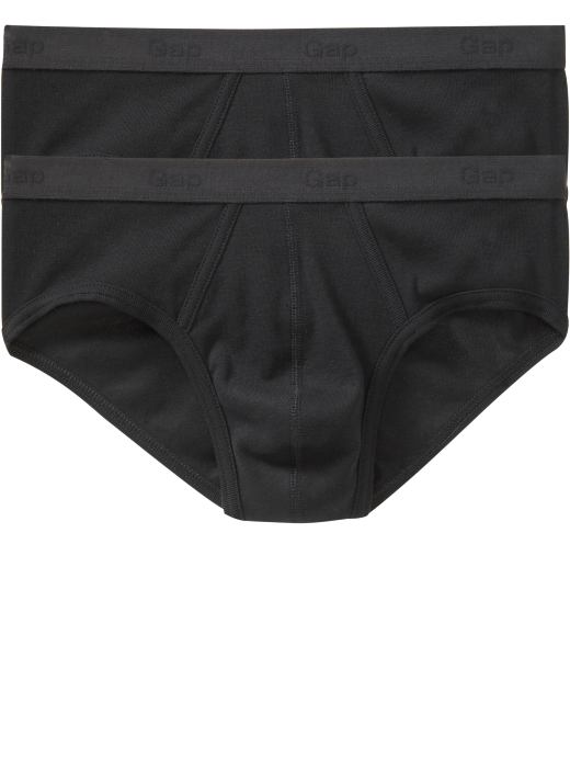 Gap Mens Black Lowrise Briefs (2-pack)