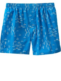 Men: Blue plane boxers - blue lightning