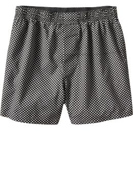 Men: Black dot boxers - true black