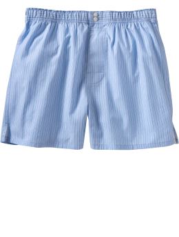 Men: Elton striped boxers - blue & green stripe
