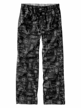 Men: Edison print PJ pants - black print