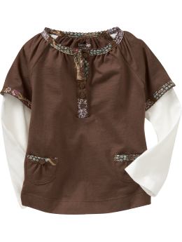 BabyGap: 2-in-1 henley T - brownie