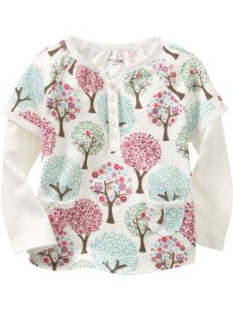 BabyGap: 2-in-1 henley T - printed