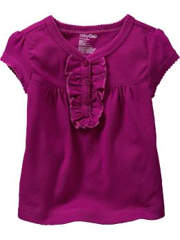 BabyGap: Ruffled placket T - orchid blossom