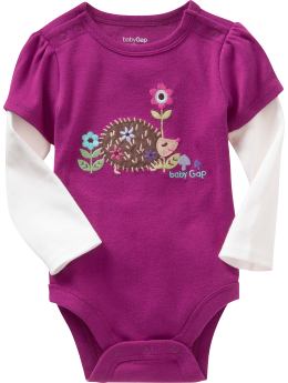 BabyGap: 2-in-1 nature graphic bodysuit - orchid blossom