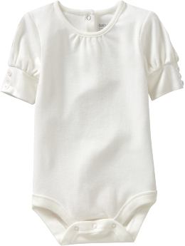 BabyGap: Shirred bodysuit - off white