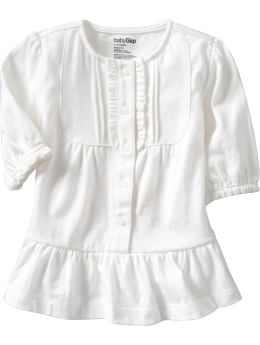 BabyGap: Ruffled button top - off white
