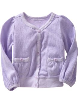 BabyGap: Pointelle knit cardigan - spring lily