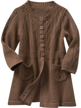 BabyGap: Long pointelle cardigan - brownie