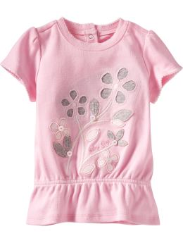 BabyGap: Drop waist graphic T - pink bloom