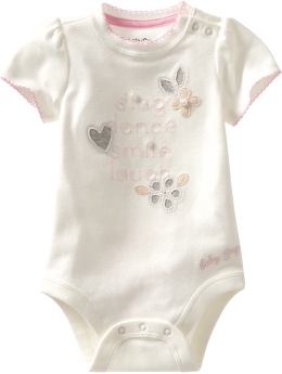BabyGap: Picot graphic bodysuit - off white