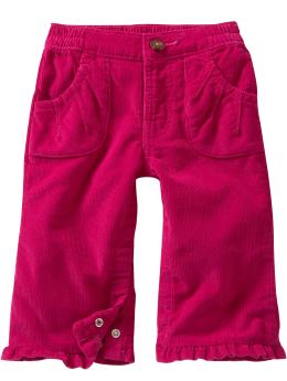 BabyGap: Ruffled corduroy pants - bright ruby