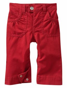 BabyGap: Shirred-pocket pants - red