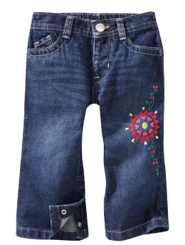 BabyGap: Embroidered five-pocket jeans - denim