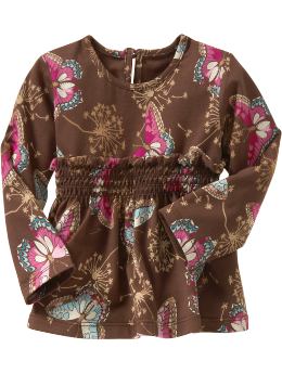 BabyGap: Smocked butterfly top - brown
