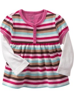 BabyGap: 2-in-1 striped babydoll henley - stripe