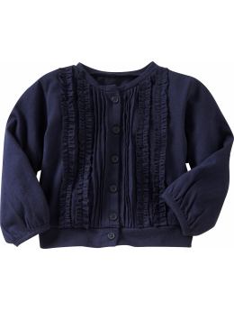 BabyGap: Ruffled knit cardigan - marine blue