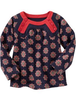 BabyGap: Medallion-printed top - navy blue