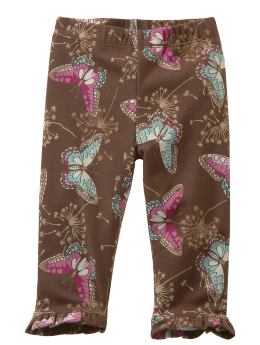 BabyGap: Butterfly ruffle leggings - brown