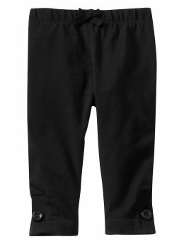 BabyGap: Button leggings - true black