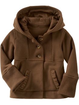 BabyGap: Button hoodie - brownie