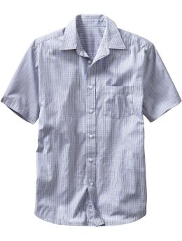 Men: Grey checked shirt - grey check