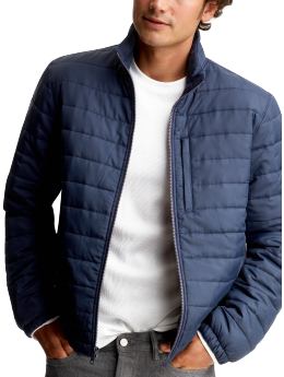 Men: Channel bomber jacket - navy base blue