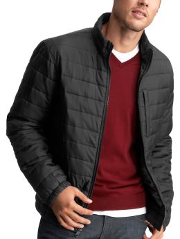 Men: Channel bomber jacket - true black