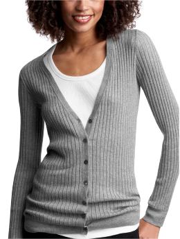 Women: Slim cardigan - heather gray