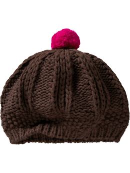 BabyGap: Pom-pom beret - brownie